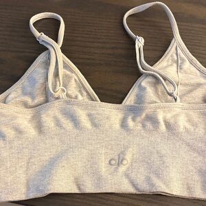alo yoga sports bra grey
